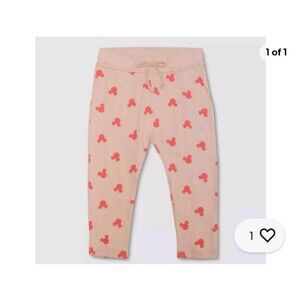 NWT DISNEY PINK MICKEY MOUSE PRINT JUNK FOOD GIRLS LEGGINGS PANTS SIZE 5T